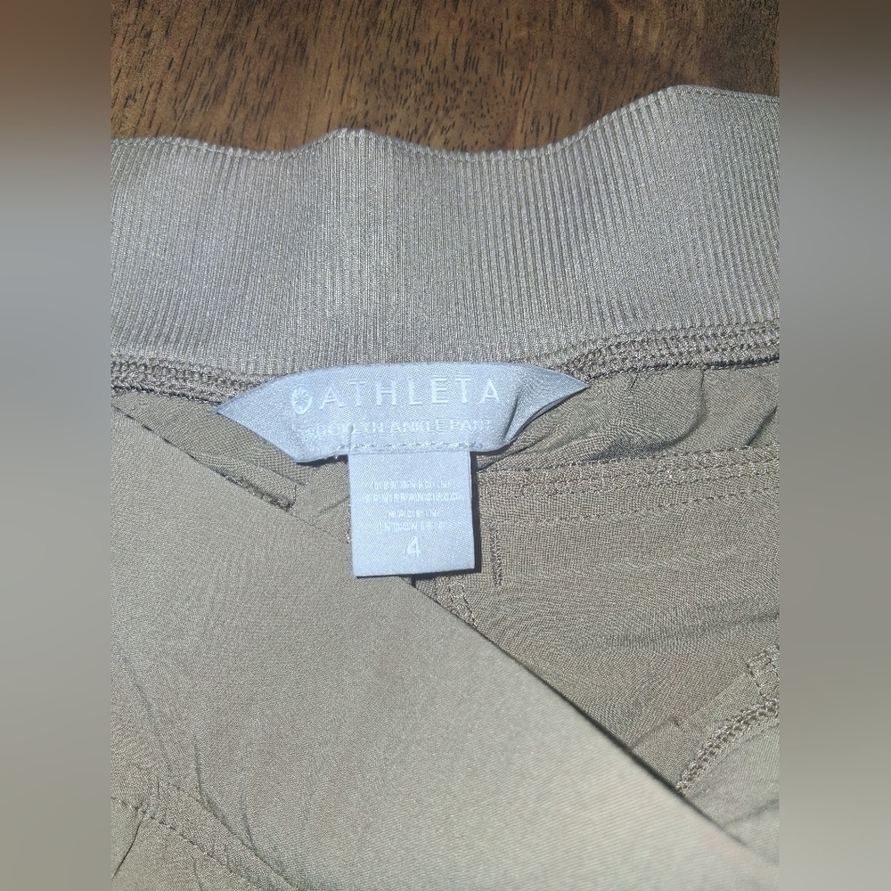 Athleta women’s “Brooklyn Ankle Pant”, color Tan size 4 - Picture 8 of 10